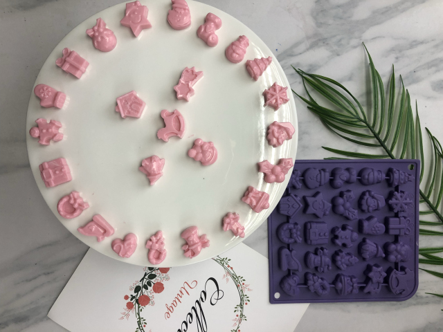 Moule à biscuits ou chocolat de Noël BM109 24 jours | moule à chocolat en silicone