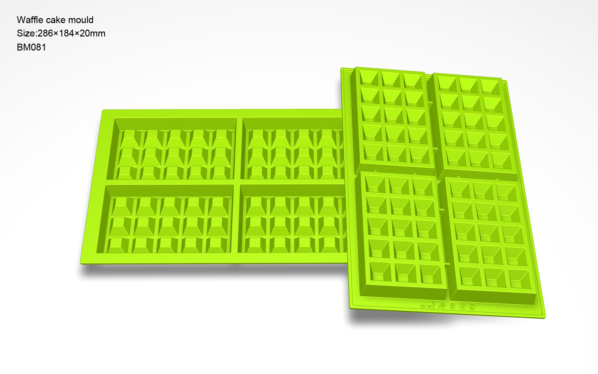 BM081 Standard Waffle Cake Mould | silicone cake mould