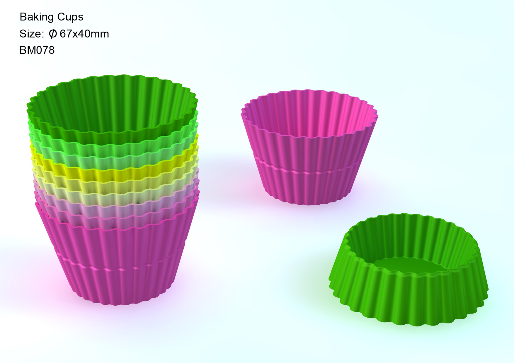 BM087 Foldable cup cake mould | silicone cake mould