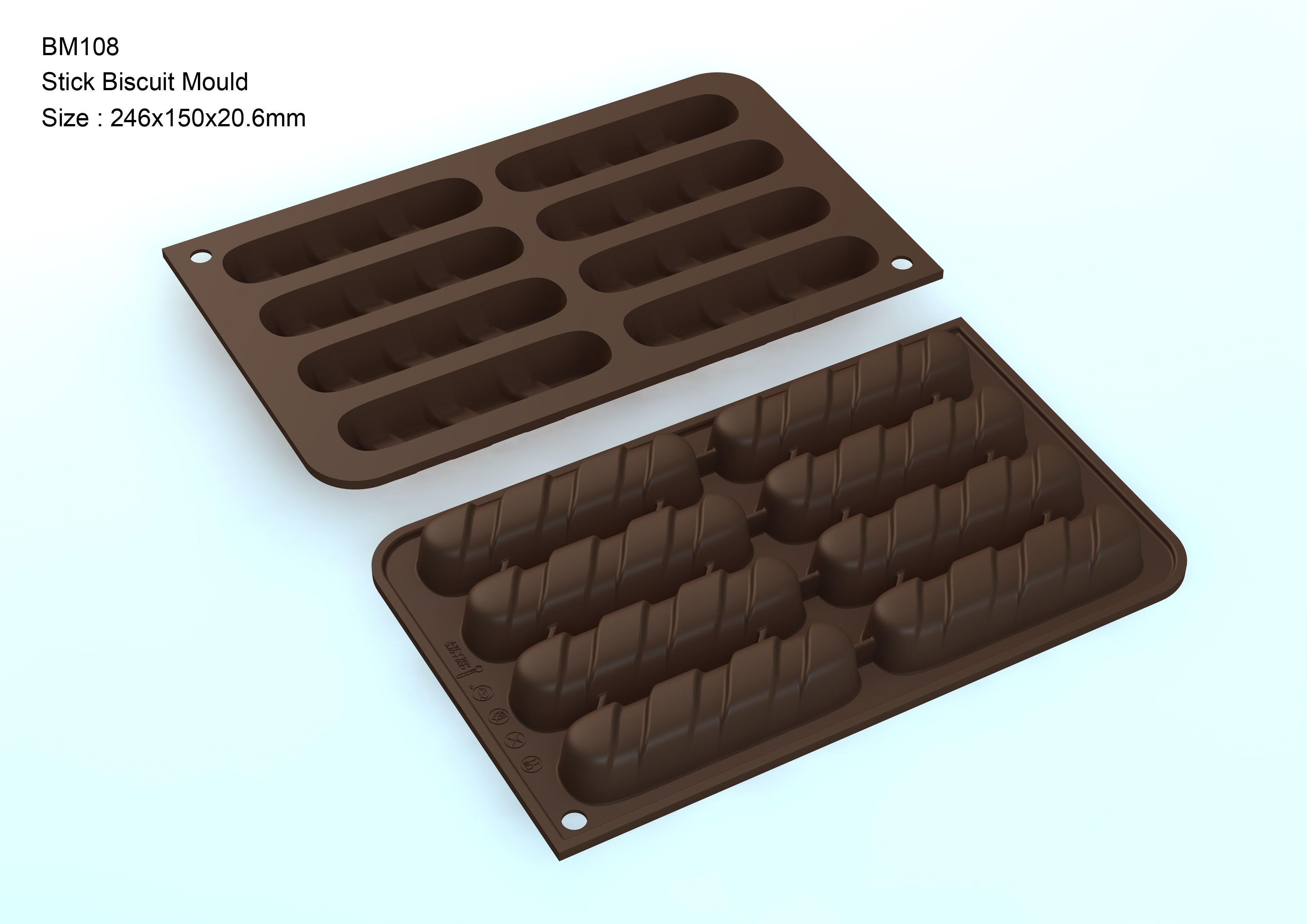 BM108 Stick Biscuit mould | silicone cake mould