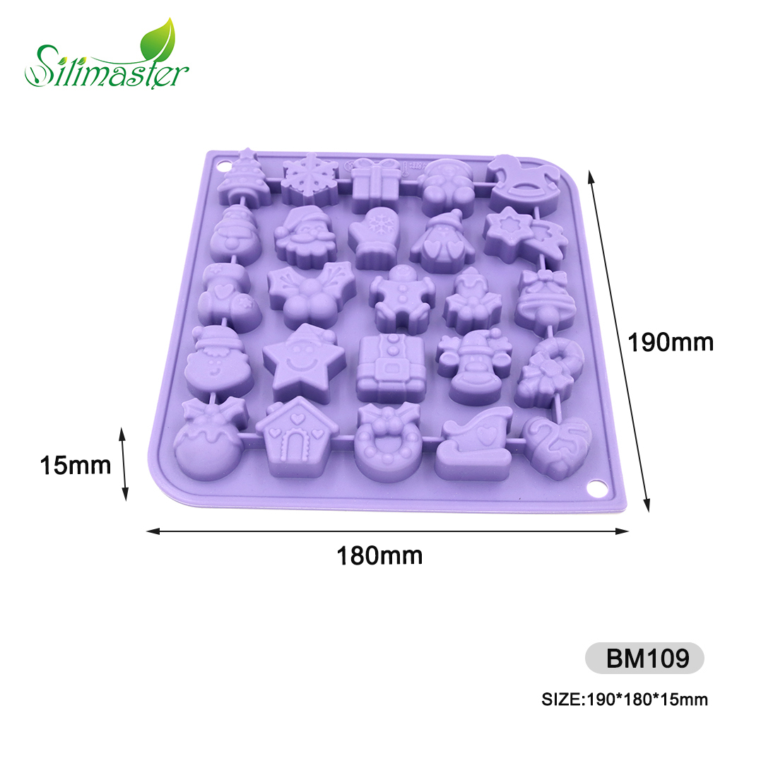BM109 24 Days Christmas Biscuit or Chocolate Mould | silicone chocolate mould