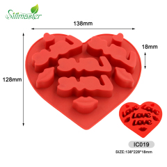 silicone ice cube moulds | IC019 Love tray for ice cube&chocolate