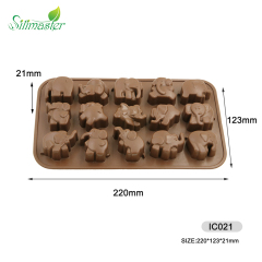 قالب شوكولاتة سيليكون | صينية فيل صغير IC021