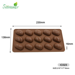 قالب شوكولاتة سيليكون | IC023 قالب شوكولاتة بيضاوي