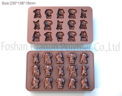 قالب شوكولاتة سيليكون | IC025 قالب شوكولاتة على شكل كلب