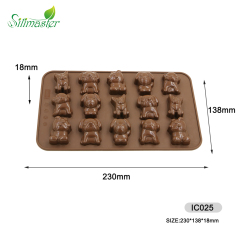 قالب شوكولاتة سيليكون | IC025 قالب شوكولاتة على شكل كلب