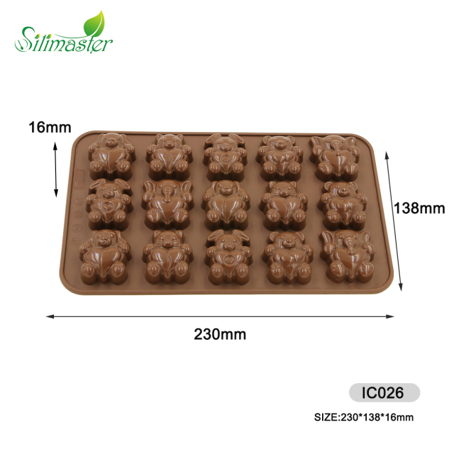 silicone chocolate mould | IC026 Animal Heart Chiocolate Mould