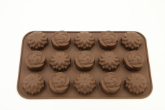silicone chocolate mould | IC037 15cup flower chocolate mould