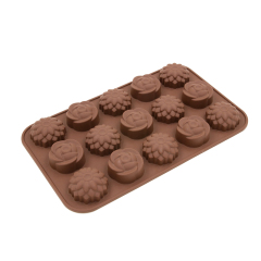 silicone chocolate mould | IC037 15cup flower chocolate mould