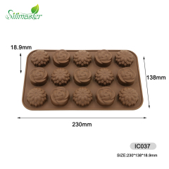 silicone chocolate mould | IC037 15cup flower chocolate mould