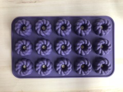 silicone chocolate mould | IC036 15Cup Donut Chocolate Mould