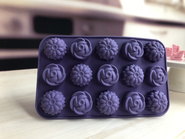 silicone chocolate mould | IC037 15cup flower chocolate mould
