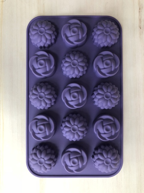 silicone chocolate mould | IC037 15cup flower chocolate mould