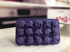 قالب شوكولاتة سيليكون | صينية فيل صغير IC021