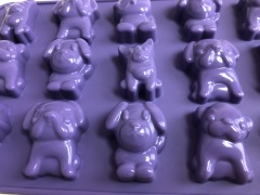 قالب شوكولاتة سيليكون | IC025 قالب شوكولاتة على شكل كلب