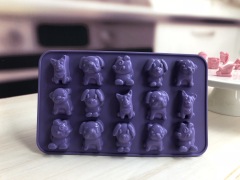 قالب شوكولاتة سيليكون | IC025 قالب شوكولاتة على شكل كلب