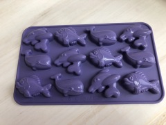 silicone ice tray | IC028 Fish ice tray/chocolate mould