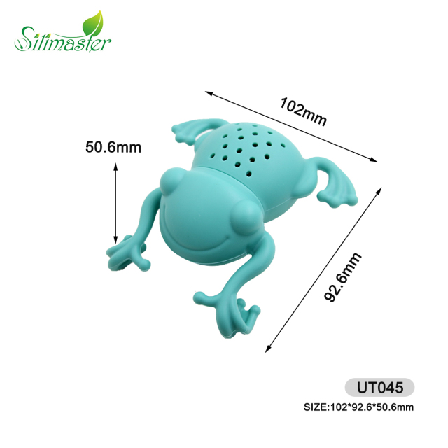 مصفاة شاي من السيليكون خالية من مادة BPA | UT045 مصفاة شاي على شكل ضفدع