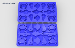 silicone ice tray | IC038 Sea Animal Ice Tray