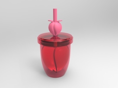 TT094, TT083, TT102 & UT131 Trinkbecher-Set in Pfirsichform | Silikonbecher mit Deckel