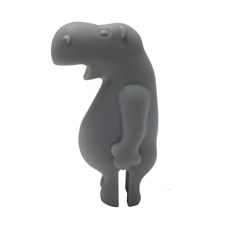 TT073 Straw Holder in Hippo Shape  | Silicone straw holder