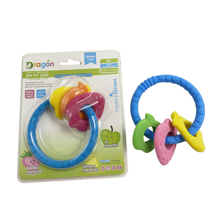 BT022 Silicone loop teether | silicone teether