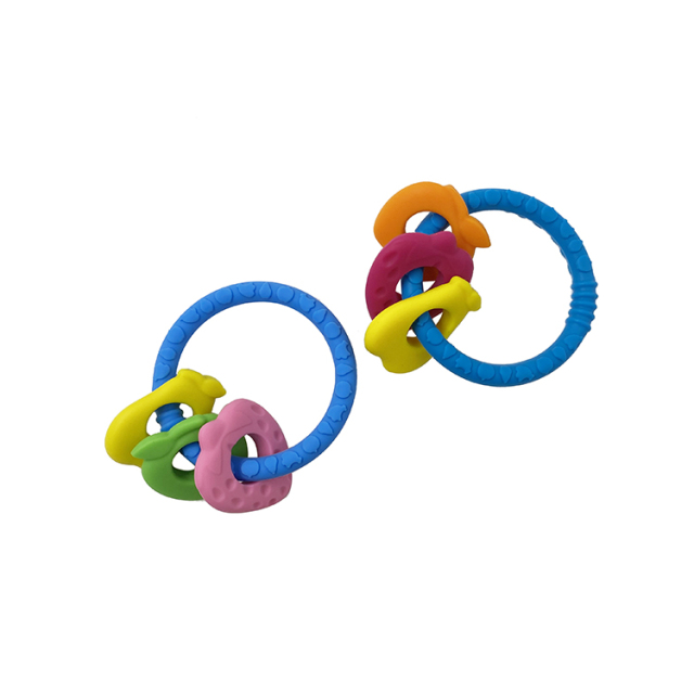 BT022 Beißring aus Silikon mit Schlaufe | Beißring aus Silikon