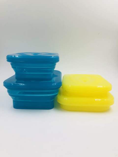 Silicone utensil set | SV017, SV018, SV019 Foldable Lunch Box Set