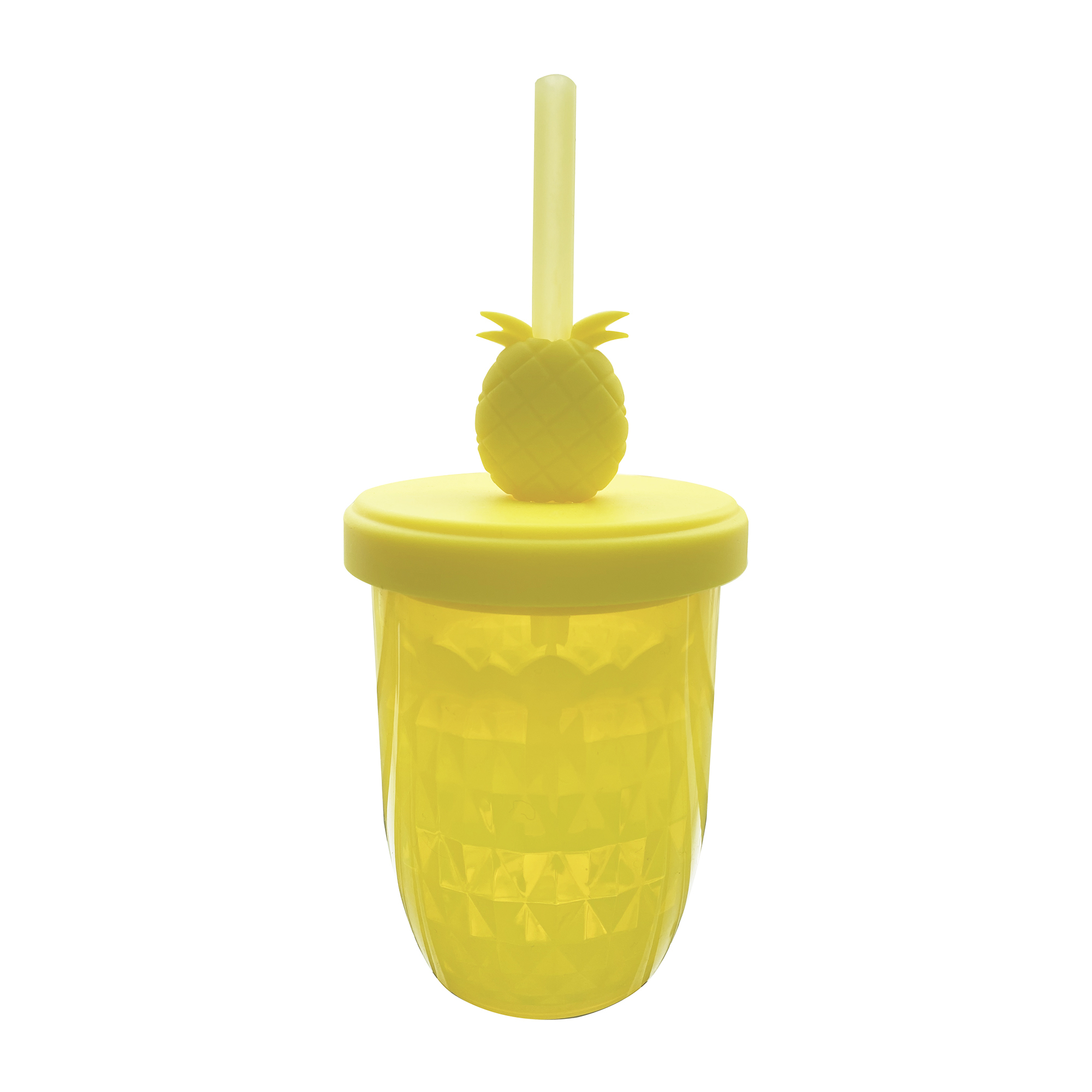 TT095, TT083, TT108 & UT131 Pineapple shape drinking cup set | silicone cups with lids