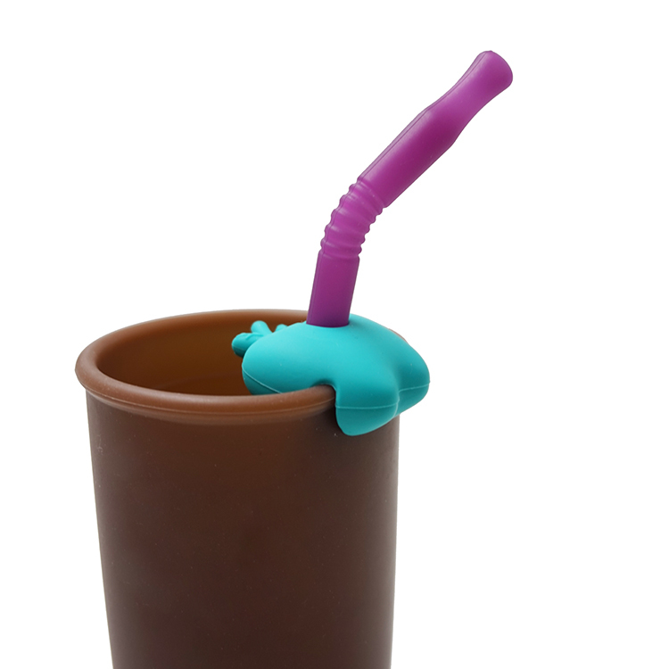TT061 Straw Holder in Apple Shape | Silicone straw holder