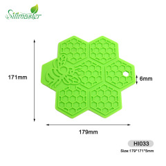 HI033 حصيرة قرص العسل | حصيرة الخبز المصنوعة من السيليكون