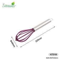 Silicone egg whisk | KT018 Egg Whisk 8''