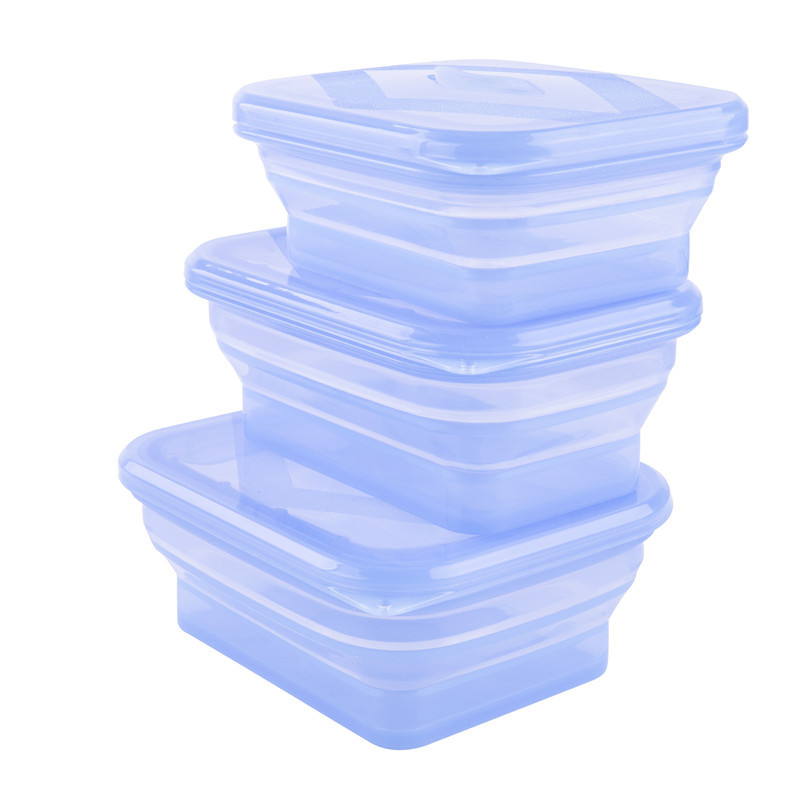 Silicone utensil set | SV017, SV018, SV019 Foldable Lunch Box Set