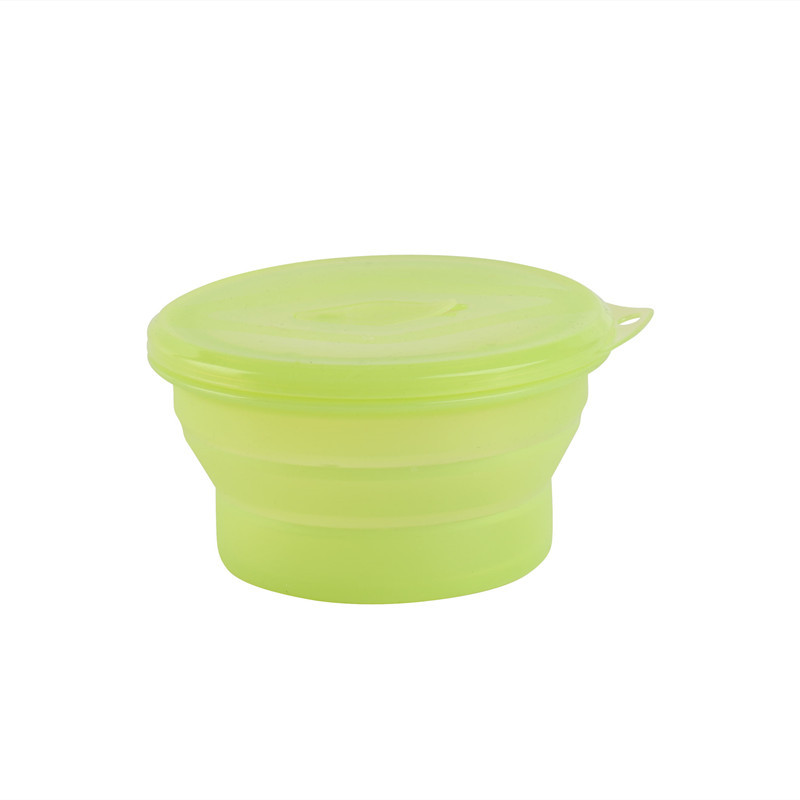 Silikonbesteck | Rundes faltbares Lunchbox-Set SV024, SV025, SV026, faltbarer Becher SV027