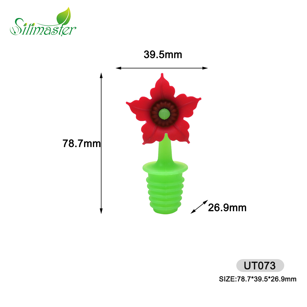 UT073 Flower Wine Cork | silicone wine bottle stopper