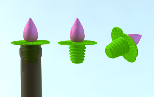 UT076 Lotus Wine Cork | silicone wine bottle stopper