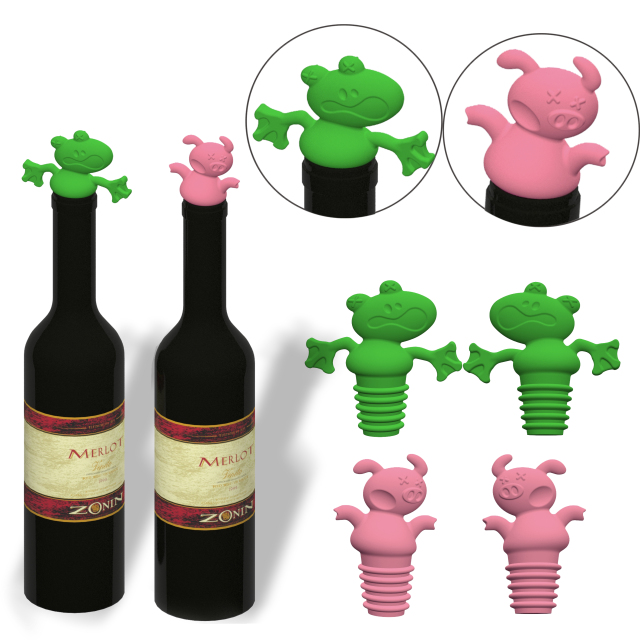 UT083 Poor Frog Wine Cork | silicone wine bottle stopper