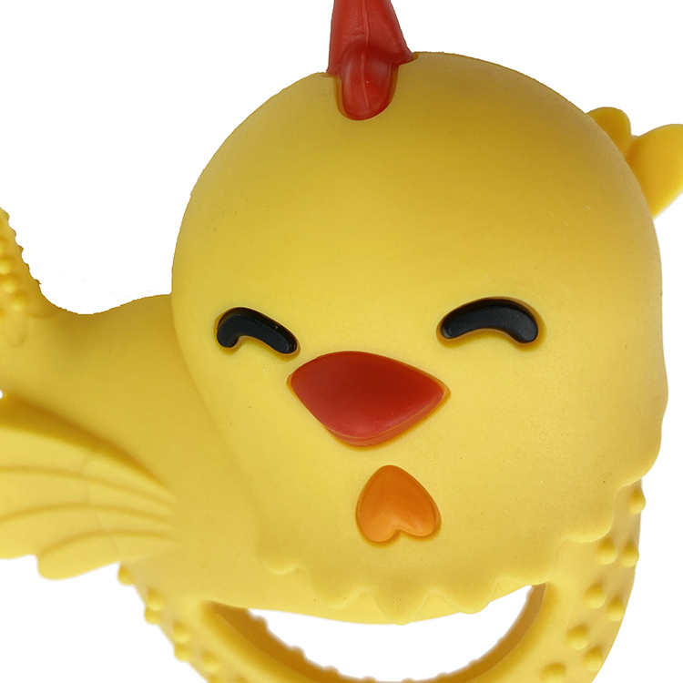 BT018  Silicone teether in Chick shape
