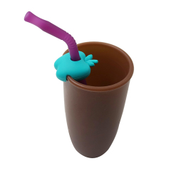 TT061 Strohhalmhalter in Apfelform | Strohhalmhalter aus Silikon