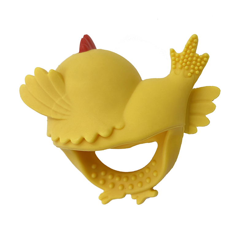 BT018  Silicone teether in Chick shape