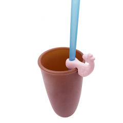 حامل القشة TT066 على شكل زرافة | حامل القشة السيليكون