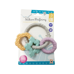 BT021 Beißring aus Silikon mit Schlaufe | Beißring aus Silikon