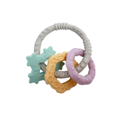 BT021 Beißring aus Silikon mit Schlaufe | Beißring aus Silikon