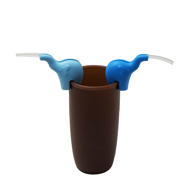 TT027  Elephant Shape Straw Holder  | Silicone straw holder