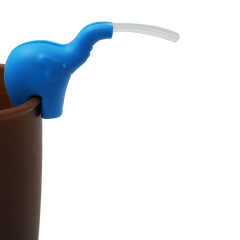 حامل القش على شكل فيل TT027 | حامل القش المصنوع من السيليكون