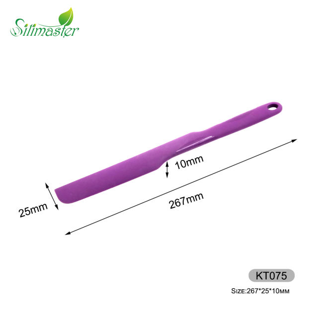 KT075 ملعقة سيليكون مزدوجة الجوانب مع قلب فولاذي