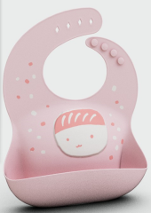 KP018 Sushi Pattern Bib | silicone baby bib