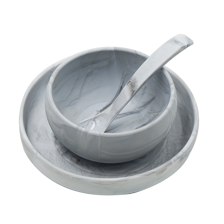 baby silicone products | Silicone Baby Gift set in marble patterm