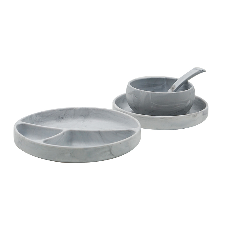 baby silicone products | Silicone Baby Gift set in marble patterm
