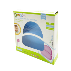 TT039 Two Compartment Tray with Suction | silicone compartment tray